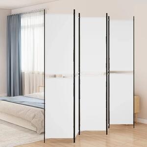 Paravan - Sobna pregrada s 5 panela bijela 250 x 220 cm od tkanine - Bijela 250 x 220 cm 1 1
