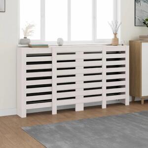 Maska za radijator - Pokrov za radijator bijeli 210x21x85 cm masivna borovina - Bijela 210 x 21 x 85 cm 1 Bijela