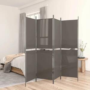 Paravan - Sobna pregrada s 5 panela Antracit 250 x 200 cm od tkanine - Antracit 250 x 200 cm 1 1