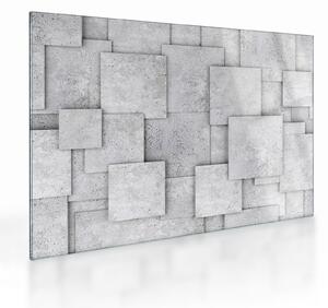 Staklena slika - Apstrakcija betonskih pločica (70x50 cm)