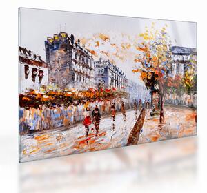 Staklena slika - Gradski život (70x50 cm)