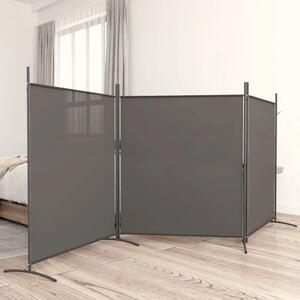 Paravan - Sobna pregrada s 3 panela antracit 525 x 180 cm od tkanine - Antracit 525 x 180 cm 1 1