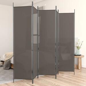 Paravan - Sobna pregrada s 5 panela Antracit 250 x 200 cm od tkanine - Antracit 250 x 200 cm 1 1