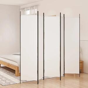 Paravan - Sobna pregrada s 5 panela bijela 250 x 200 cm od tkanine - Bijela 250 x 200 cm 1 1