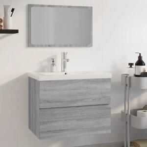 Set kupaonskog namještaja boja hrasta sonome konstruirano drvo - Sivi hrast sonoma 60 x 38.5 x 45 cm Sa slavinom 1