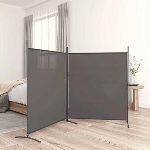 Paravan - Sobna pregrada s 2 panela antracit 348 x 180 cm od tkanine - Antracit 348 x 180 cm 1 1