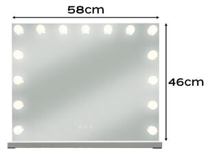LED kozmetičko ogledalo s podesivim osvjetljenjem - 58 x 46 cm