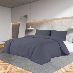 Set posteljine za poplun antracit 220 x 240 cm pamučni - Antracit 220 x 240 cm + 65 x 65 cm 1 1
