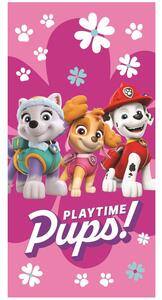 Ružičasti pamučan dječji ručnik 70x140 cm Paw Patrol – Jerry Fabrics