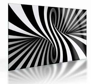 Apstraktna staklena slika sa zebrastim prugama (70x50 cm)