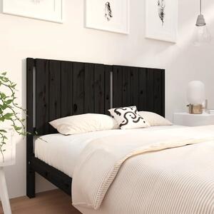 Uzglavlje za krevet crni 145 5 x 4 x 100 cm od masivne borovine - Crna 145.5 x 100 cm 1 Crna