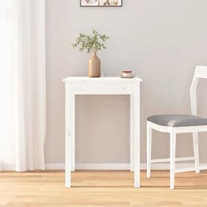 Blagovaonski stol bijeli 55 x 55 x 75 cm od masivne borovine - Bijela 1 55 cm Bijela