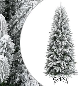 Božićna drvca Topla bijela PVC plastika čelik i PE - Zelena i bijela 180 cm 1 bez LED svjetala
