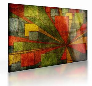 Staklena slika geometrijske apstrakcije (70x50 cm)