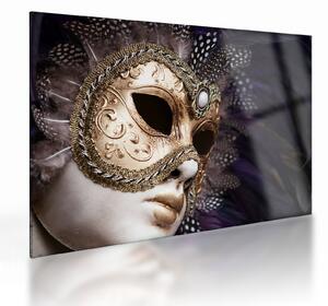 Staklena slika skulpture s maskom (70x50 cm)