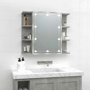 Ormarić s ogledalom i LED svjetlima boja betona 70x16 5x60 cm - Beton siva 1 Beton siva