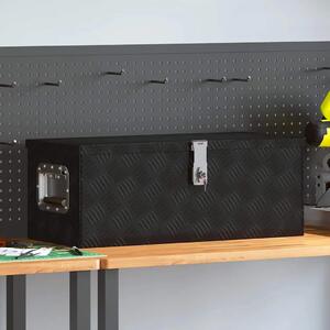 Kutija za pohranu crna 70 x 31 x 27 cm aluminijska - Crna 70 x 31 x 27 cm 1 1