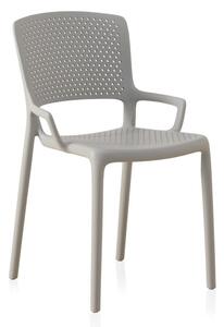 Sive plastične blagovaonske stolice u setu 4 kom Gaia – Geese