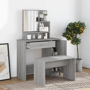 Set toaletnog stolića boja hrasta sonome 86 5x35x136 cm - Sivi hrast sonoma 1 Sivi hrast sonoma
