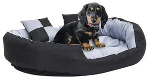 Dvostrani perivi jastuk za pse sivo-crni 110 x 80 x 23 cm - Siva i crna 110 x 80 x 23 cm Siva i crna 110 x 80 x 23 cm