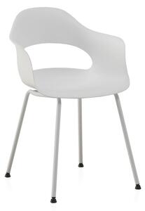 Bijele plastične blagovaonske stolice u setu 4 kom Theo – Geese