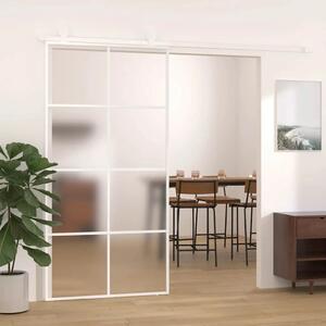Staklena klizna vrata ESG i aluminija 102 5 x 205 cm bijela - Bijela 102.5 x 205 cm 1 Matirano