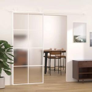 Klizna vrata od mutnog stakla ESG i aluminija 90x205 cm bijela - Bijela 90 x 205 cm 1 Matirano