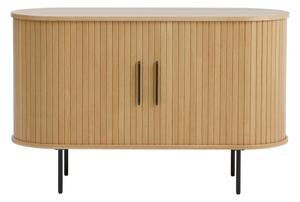 Komoda u dekoru hrasta s kliznim vratima u prirodnoj boji 120x76x45 cm Nola – Unique Furniture