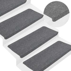 Ljepljivi tepisi za stepenice 15 kom 65x24 5x3 5 cm sivi - Siva 65 x 24.5 x 3.5 cm 15 Siva