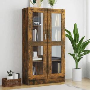 Vitrina boja dimljenog hrasta 82 5 x 30 5 x 185 5 cm drvena - Dimljeni hrast 1 150 cm Dimljeni hrast