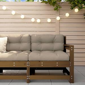 VidaXL Kutna sofa smeđa boja meda od masivne borovine