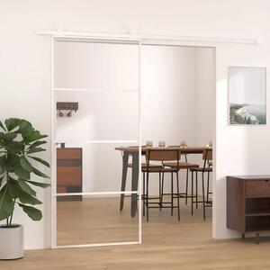 Staklena klizna vrata ESG i aluminija 90 x 205 cm bijela - Bijela 90 x 205 cm 1 Transparentan
