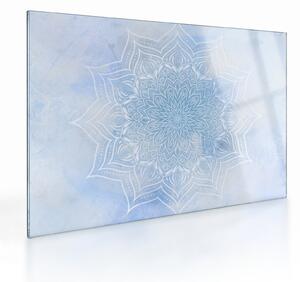 Staklena slika - Zimska mandala (70x50 cm)