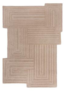 Bež ručno rađen vunen tepih 160x230 cm Zen Rectangles – Flair Rugs
