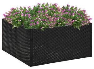 Vrtna sadilica crna 80 x 80 x 40 cm od poliratana - Crna 80 x 80 x 40 cm 1 Crna