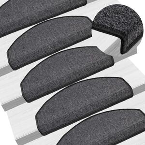 Prostirke za stepenice 10 kom 65x24x4 cm antracit poluokrugle velike - Antracit 65 x 24 x 4 cm 10 Antracit