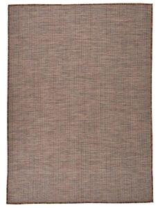 Vanjski tepih ravnog tkanja 200 x 280 cm smeđi - Smeđa 200 x 280 cm Smeđa 200 x 280 cm