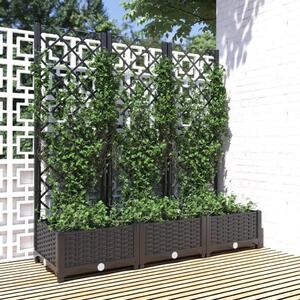 Vrtna žardinjera s rešetkom crna 120x40x121 5 cm PP - Crna 120 x 40 x 121.5 cm 1 Crna