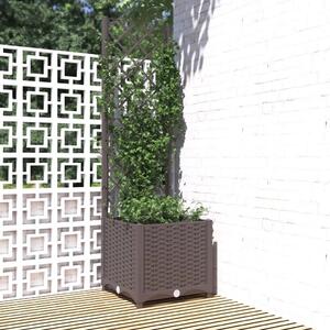 Vrtna sadilica s rešetkom smeđa 40 x 40 x 136 cm PP - Smeđa 40 x 40 x 136 cm 1 Smeđa