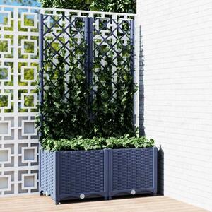 Vrtna žardinjera s rešetkom plavo-siva 80x40x136 cm PP - Plavo-siva 80 x 40 x 136 cm 1 Plavo-siva