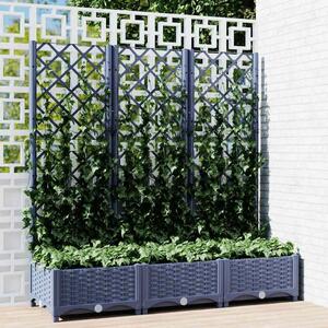 Vrtna sadilica s rešetkom plava siva 120 x 40 x 121 5 cm PP - Plavo-siva 120 x 40 x 121.5 cm 1 Plavo-siva
