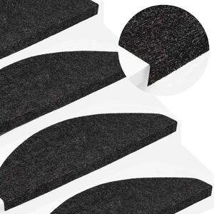 Ljepljivi tepisi za stepenice 15 kom 56x17x3 cm crni - Crna 56 x 17 x 3 cm 15 Crna