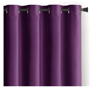 Ljubičasta zavjesa za djelomično zamračenje od samta 140x270 cm Eyelets – Restilo
