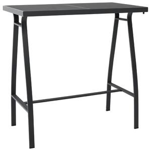 VidaXL Vrtni barski stol crni 110 x 60 x 110 cm od kaljenog stakla