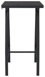 VidaXL Vrtni barski stol crni 60 x 60 x 110 cm od kaljenog stakla