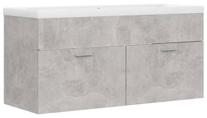 VidaXL Ormarić s ugrađenim umivaonikom siva boja betona od iverice