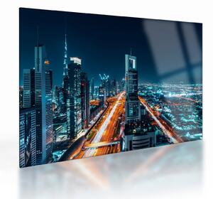 Staklena slika - Dubai noću (70x50 cm)