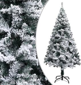 VidaXL Umjetno osvijetljeno božićno drvce s kuglicama zeleno 150cm PVC