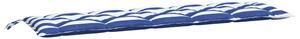 VidaXL Jastuk za vrtnu klupu plavo-bijeli prugasti 180x50x7 cm tkanina