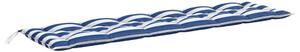 VidaXL Jastuk za vrtnu klupu plavo-bijeli prugasti 200x50x7 cm tkanina